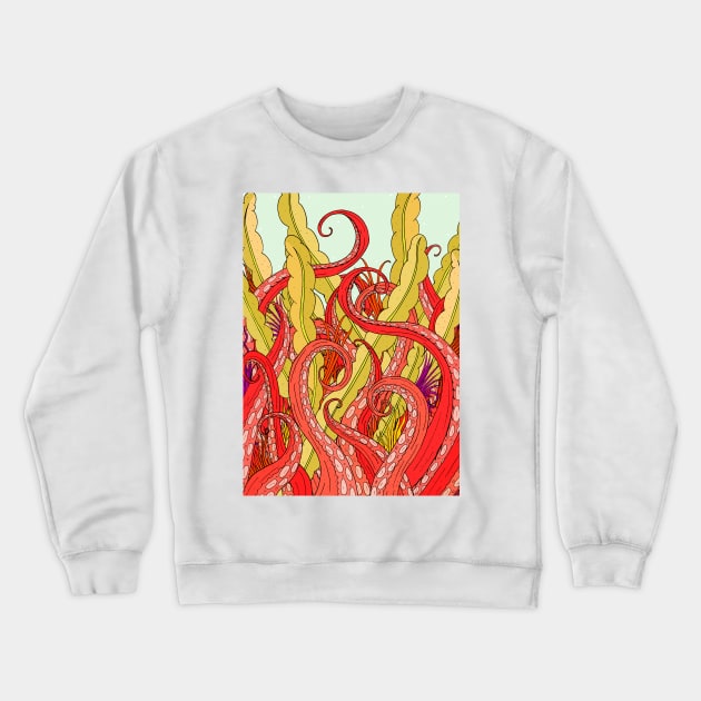 The Kraken Crewneck Sweatshirt by Swadeillustrations